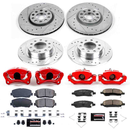 PowerStop Power Stop 13-16 Dodge Dart Z23 Evolution Kit w/ Calipers - Front and Rear KC6373