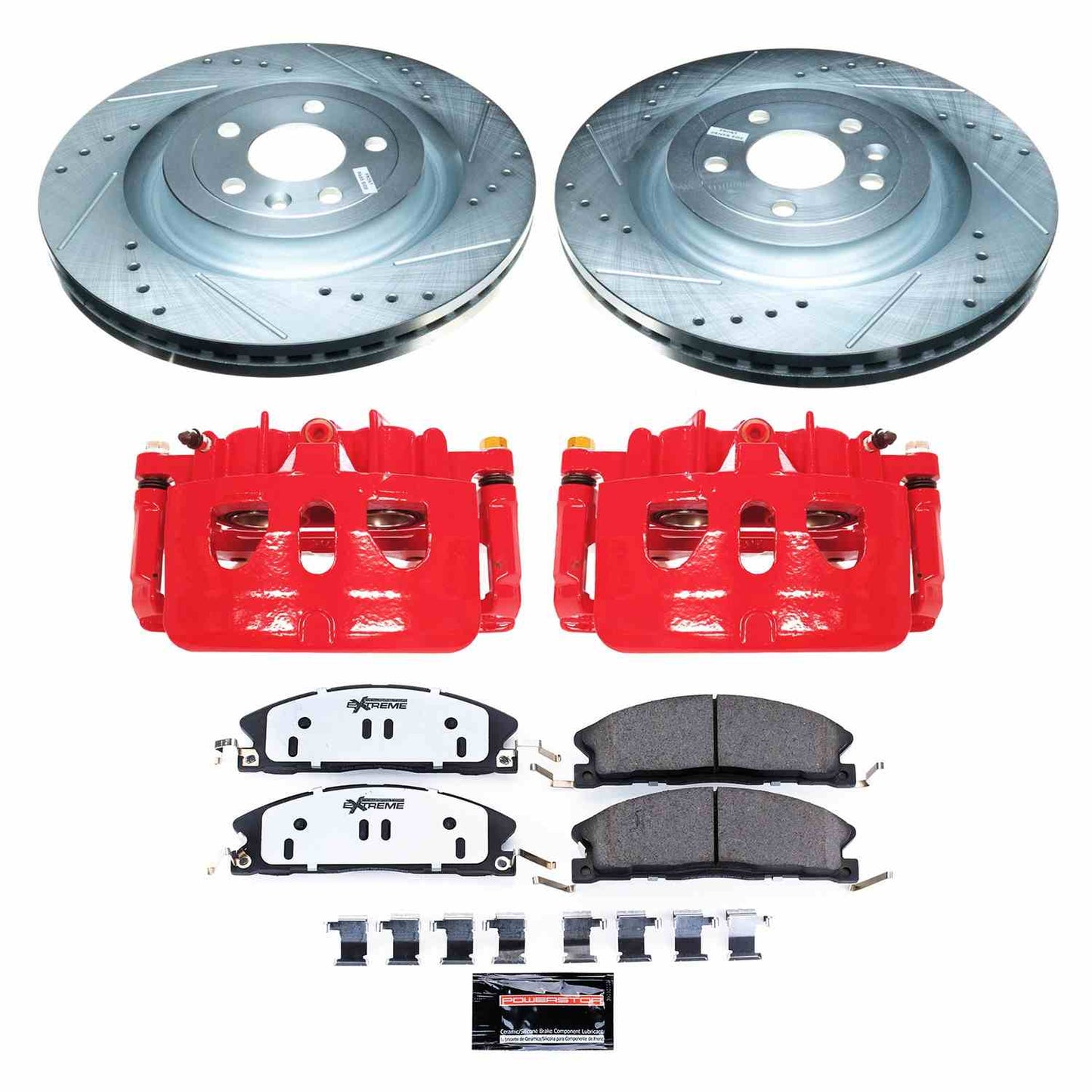 PowerStop Power Stop 13-19 Ford Explorer Front Z36 Truck & Tow Brake Kit w/Calipers KC6374-36