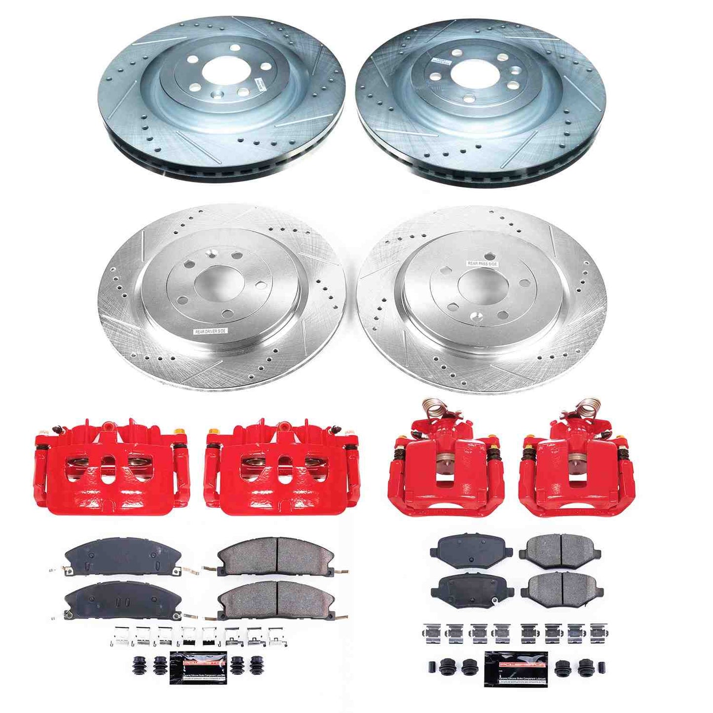 PowerStop Power Stop 13-19 Ford Explorer Z23 Evolution Kit w/ Calipers - Front and Rear KC6375