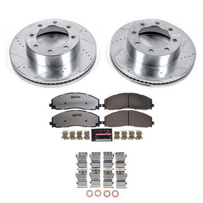 PowerStop Power Stop 13-16 Ford F-450 Super Duty Front Z36 Truck & Tow Kit w/Calipers KC6403-36