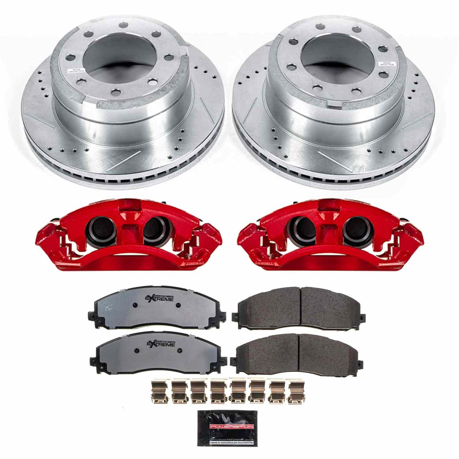 PowerStop Power Stop 13-22 Ford F-250 Super Duty Rear Z36 Truck & Tow Kit w/Cals KC6407A-36