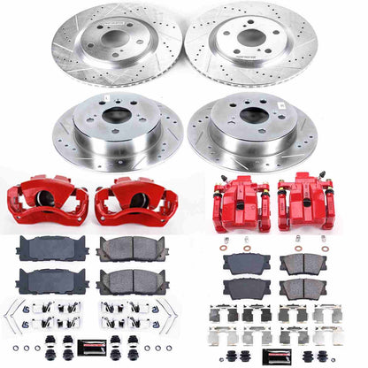 PowerStop Power Stop 13-18 Lexus ES300h Z23 Evolution Kit w/ Calipers - Front and Rear KC6480