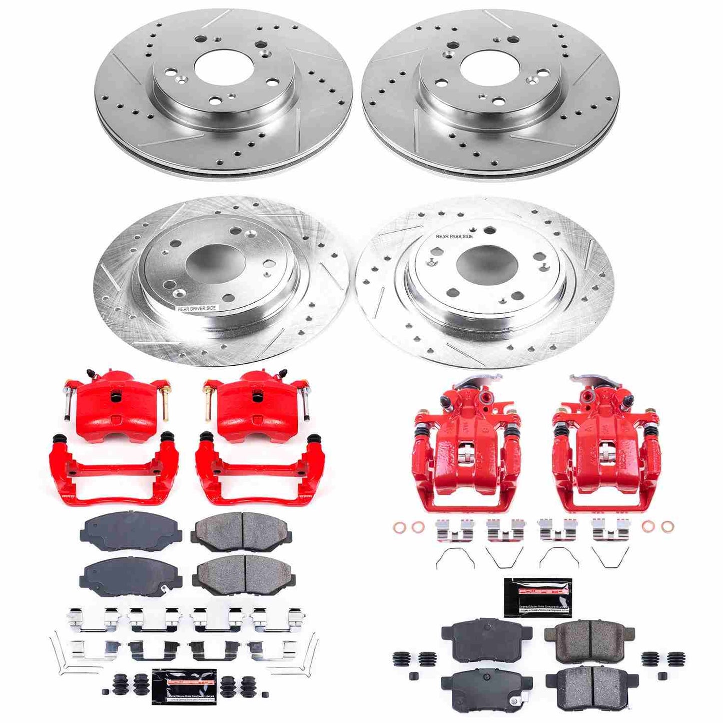 PowerStop Power Stop 13-17 Honda Accord Z23 Evolution Kit w/ Calipers - Front and Rear KC6491