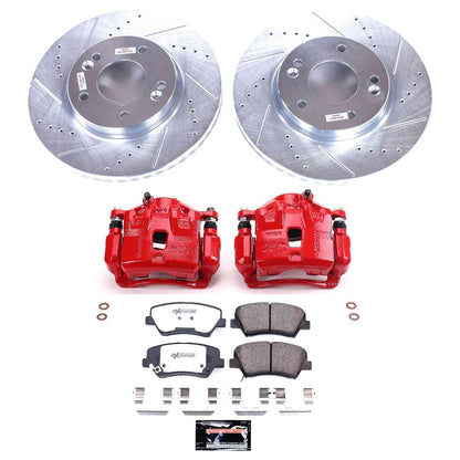 PowerStop Power Stop 11-16 Hyundai Elantra Front Z26 Street Warrior Brake Kit w/Calipers KC6503-26