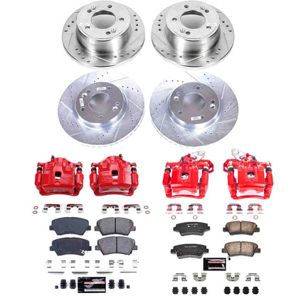 PowerStop Power Stop 11-16 Hyundai Elantra Z23 Evolution Kit w/ Calipers - Front and Rear KC6504