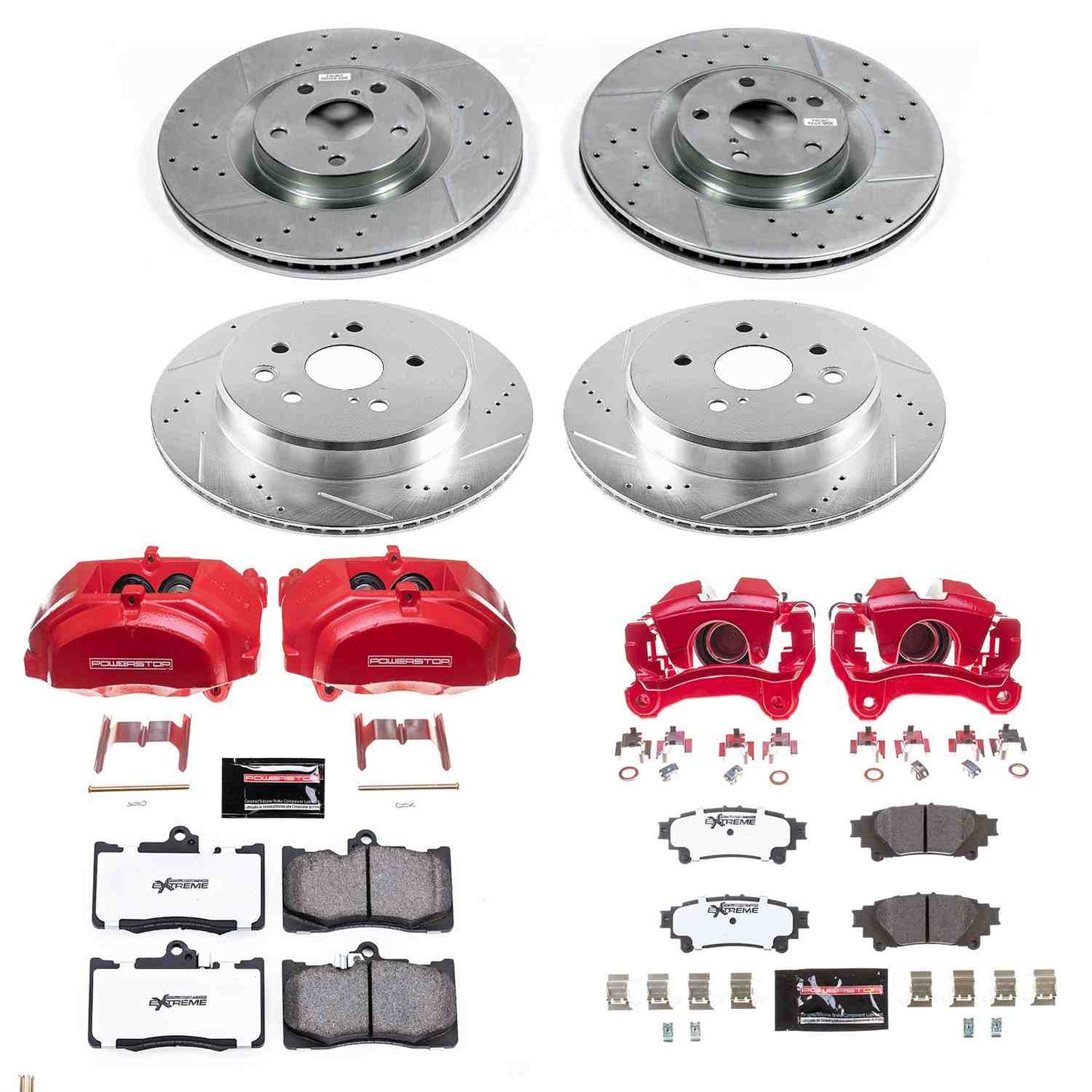 PowerStop Power Stop 19-13 Lexus GS350 Z26 Street Kit w/ Calipers - Front and Rear KC6513-26