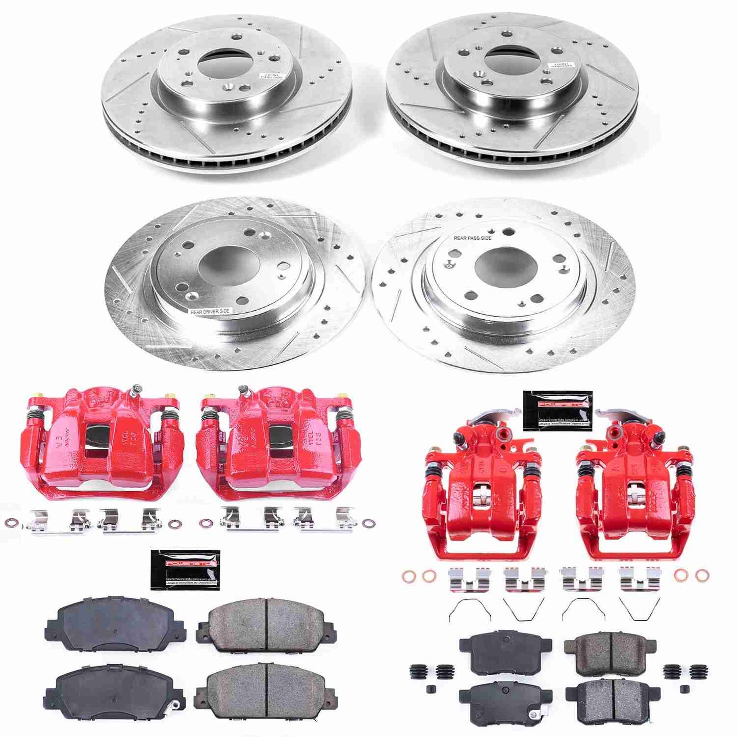 PowerStop Power Stop 13-17 Honda Accord Z23 Evolution Kit w/ Calipers - Front and Rear KC6516