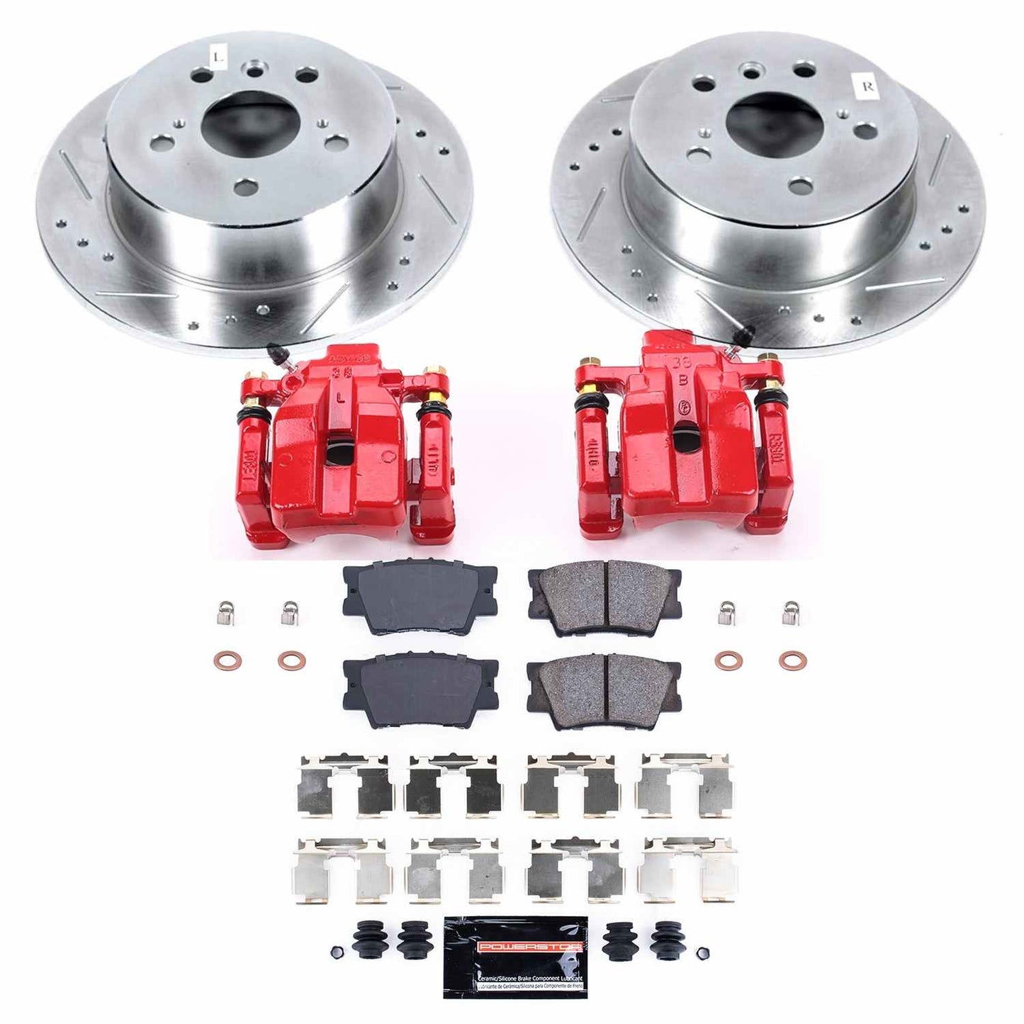 PowerStop Power Stop 13-18 Lexus ES300h Z23 Evolution Kit w/ Calipers - Rear KC6520