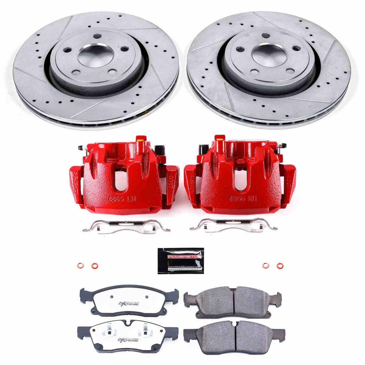 PowerStop Power Stop 13-15 Jeep Grand Cherokee Front Z36 Truck & Tow Brake Kit w/Calipers KC6536-36