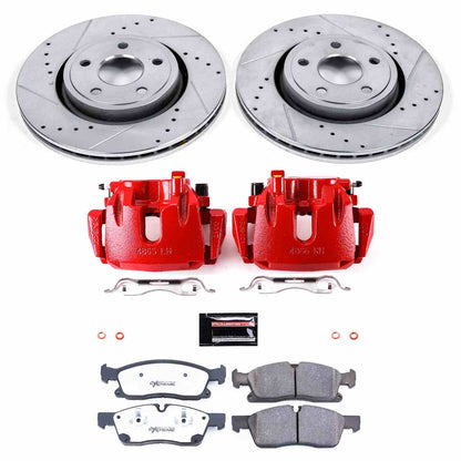 PowerStop Power Stop 13-15 Jeep Grand Cherokee Front Z36 Truck & Tow Brake Kit w/Calipers KC6536-36