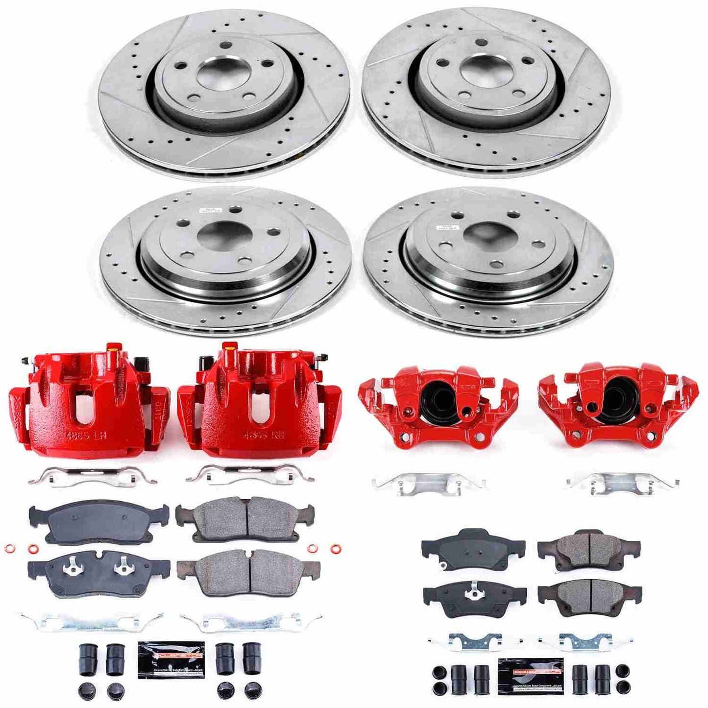 PowerStop Power Stop 13-15 Jeep Grand Cherokee Z23 Evolution Kit w/ Calipers - Front and Rear KC6537