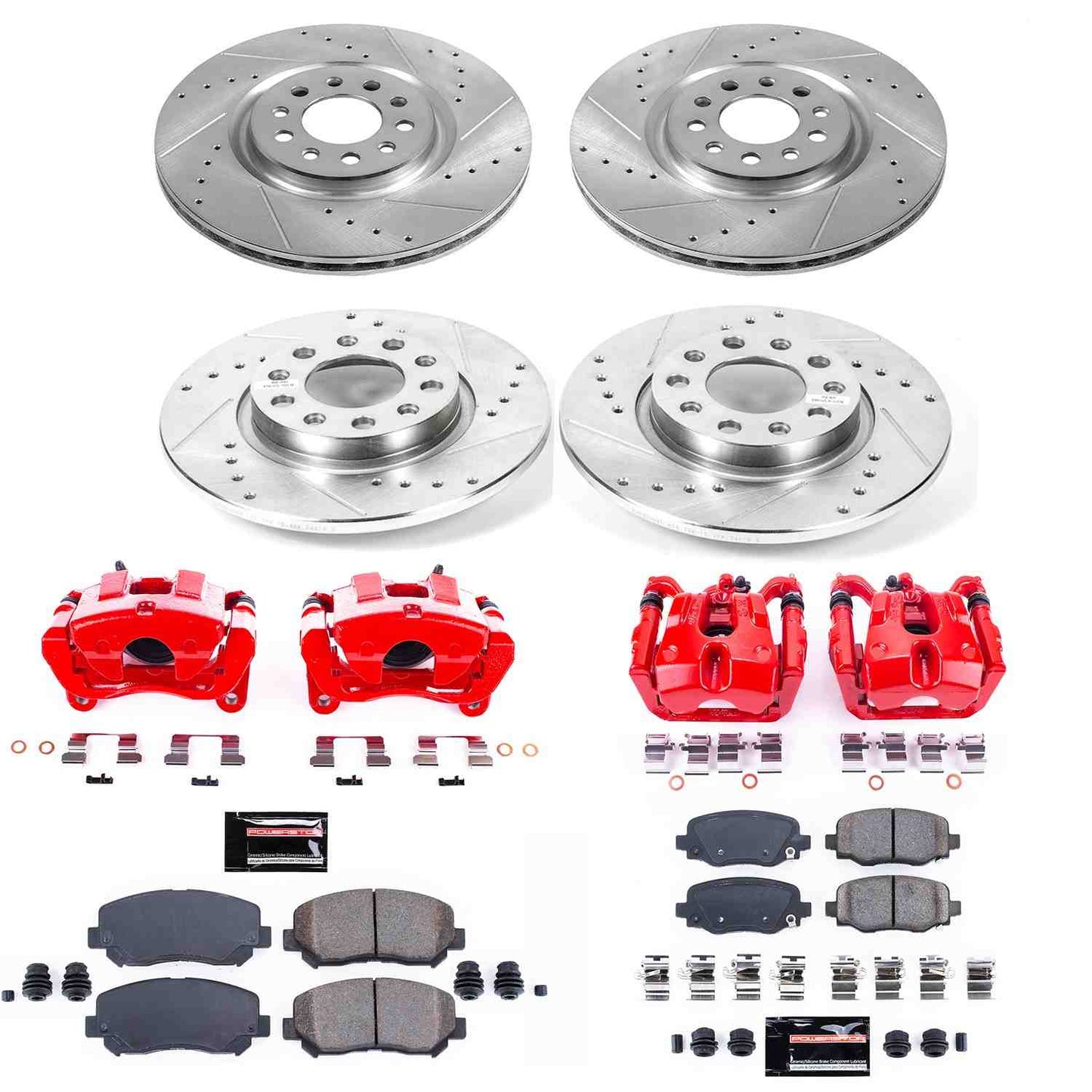 PowerStop Power Stop 15-17 Chrysler 200 Z23 Evolution Kit w/ Calipers - Front and Rear KC6539