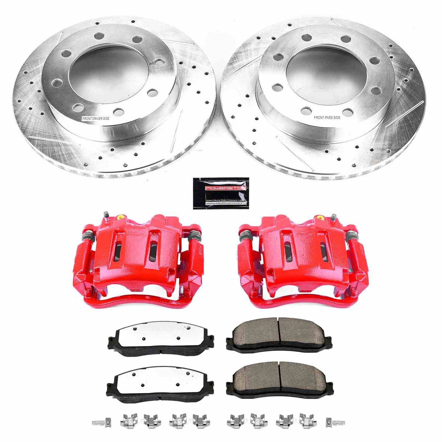PowerStop Power Stop 2012 Ford F-250 Super Duty Front Z36 Truck & Tow Brake Kit w/Calipers KC6545-36