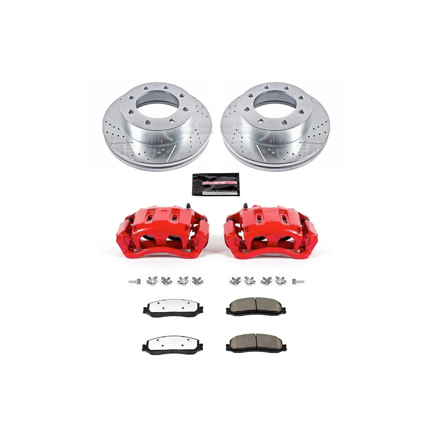 PowerStop Power Stop 2012 Ford F-350 Super Duty Front Z36 Truck & Tow Brake Kit w/Calipers KC6545A-36