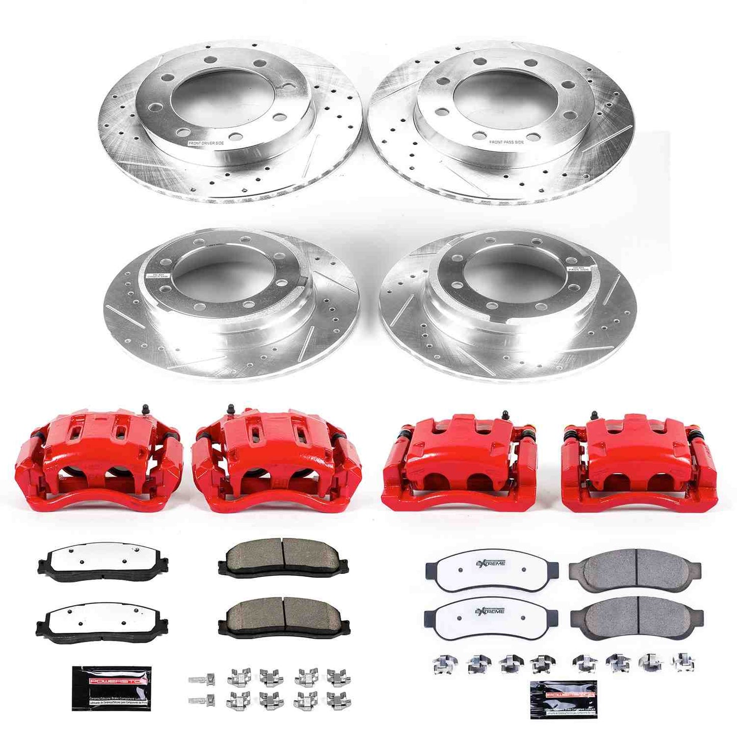 PowerStop Power Stop 2012 Ford F-350 Super Duty Z36 Truck and Tow Kit w/ Calipers - Front and Rear KC6546-36