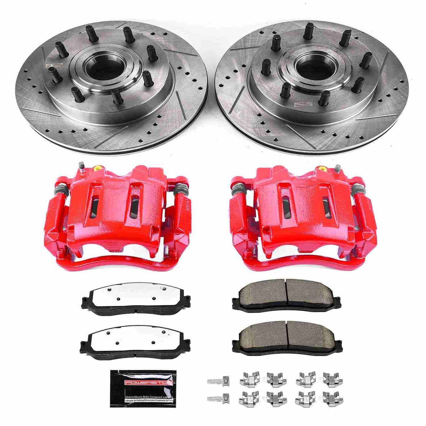 PowerStop Power Stop 2012 Ford F-250 Super Duty Front Z36 Truck & Tow Brake Kit w/Calipers KC6550-36