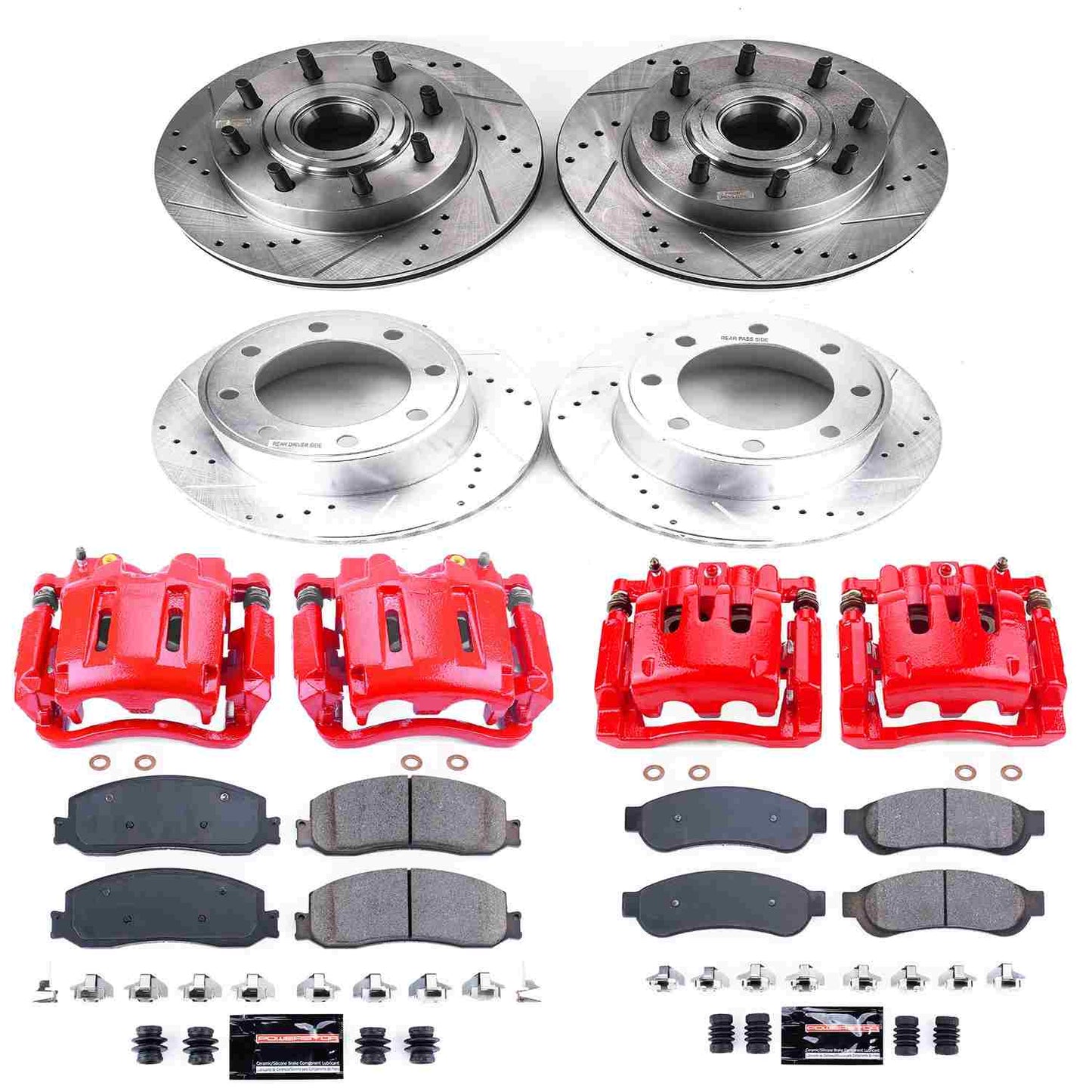 PowerStop Power Stop 2012 Ford F-250 Super Duty Z23 Evolution Kit w/ Calipers - Front and Rear KC6551