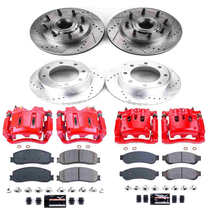 PowerStop Power Stop 2012 Ford F-250 Super Duty Z23 Evolution Kit w/ Calipers - Front and Rear KC6551