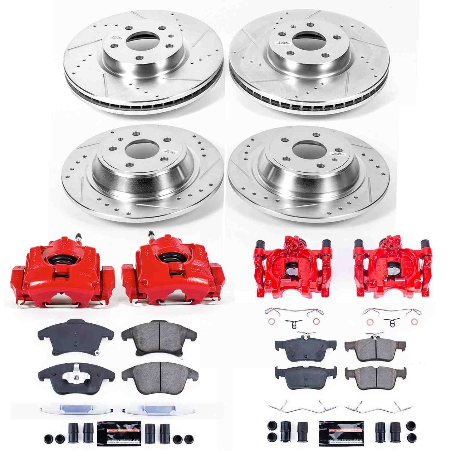 PowerStop Power Stop 13-19 Ford Fusion Z23 Evolution Kit w/ Calipers - Front and Rear KC6556A