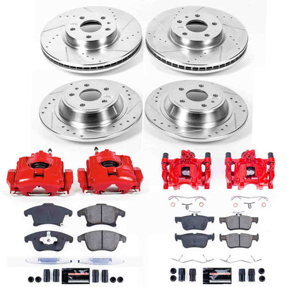 PowerStop Power Stop 13-19 Ford Fusion Z23 Evolution Kit w/ Calipers - Front and Rear KC6556A