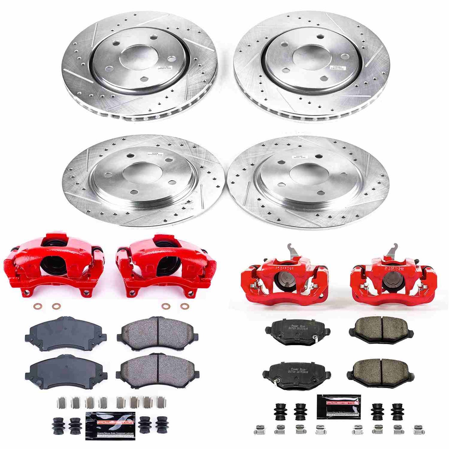 PowerStop Power Stop 2013 Dodge Journey Z23 Evolution Kit w/ Calipers - Front and Rear KC6563A