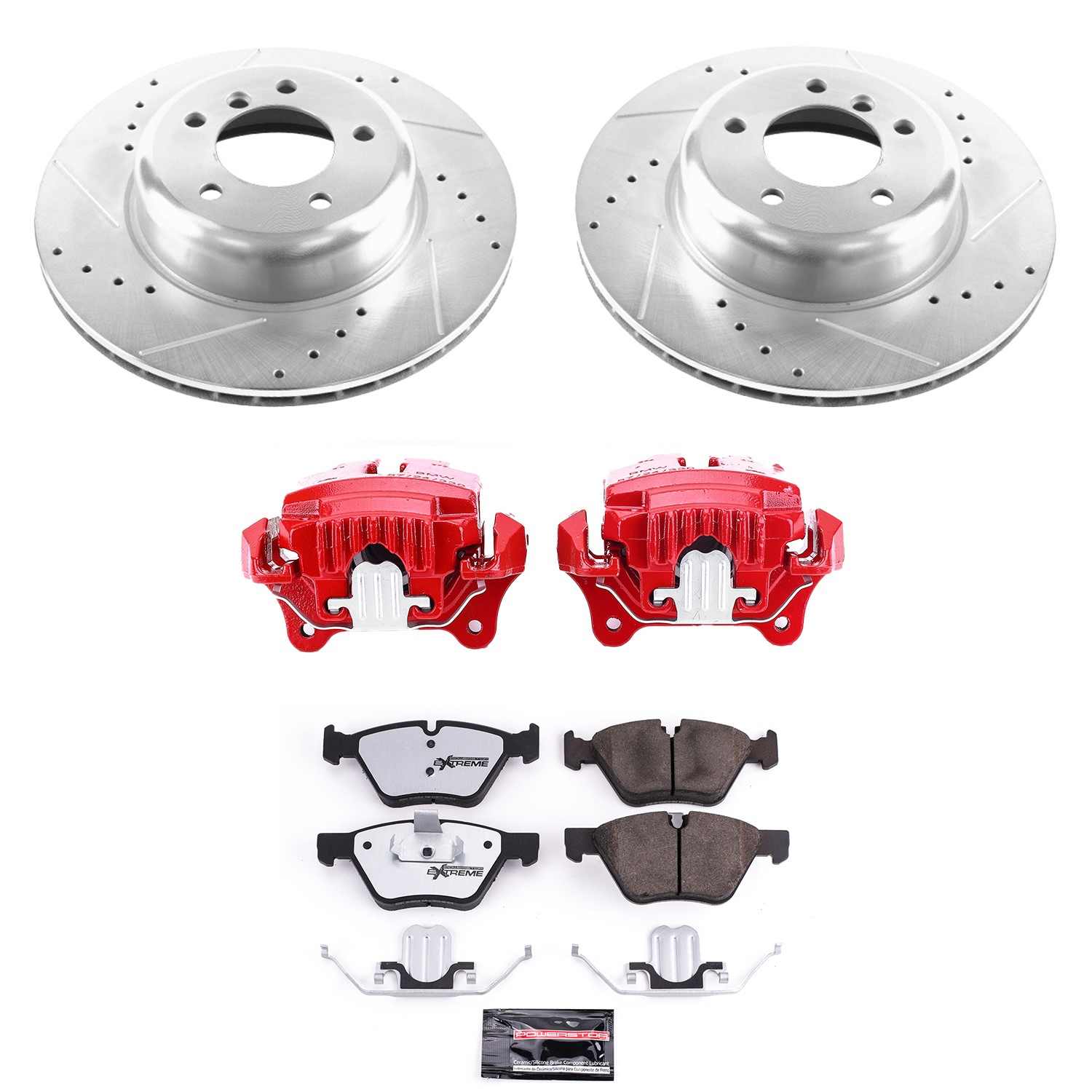 Power Stop 09-10 BMW Z4 Front Z26 Street Warrior Brake Kit w/Calipers KC6578-26