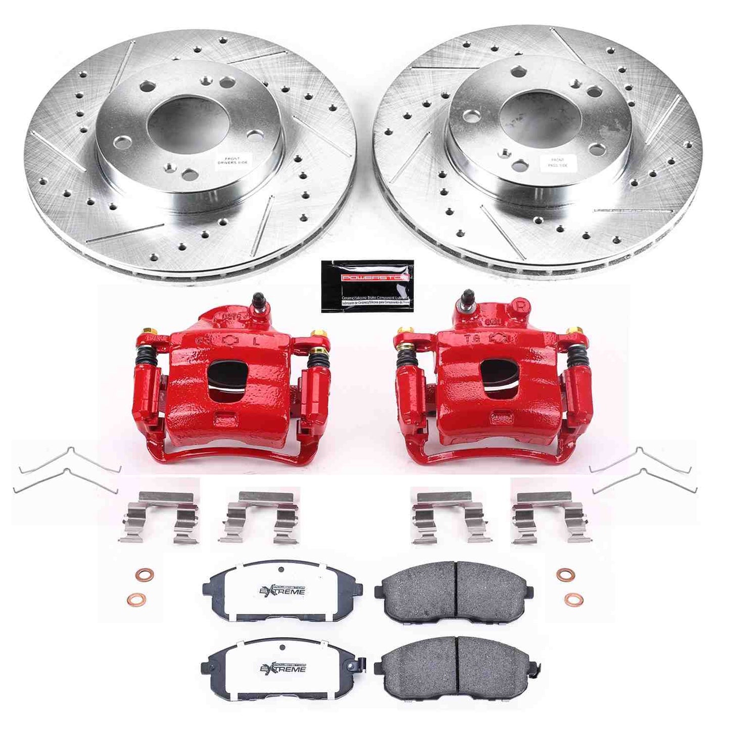 PowerStop Power Stop 96-99 Infiniti I30 Front Z26 Street Warrior Brake Kit w/Calipers KC660-26