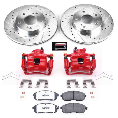 PowerStop Power Stop 96-99 Infiniti I30 Front Z26 Street Warrior Brake Kit w/Calipers KC660-26