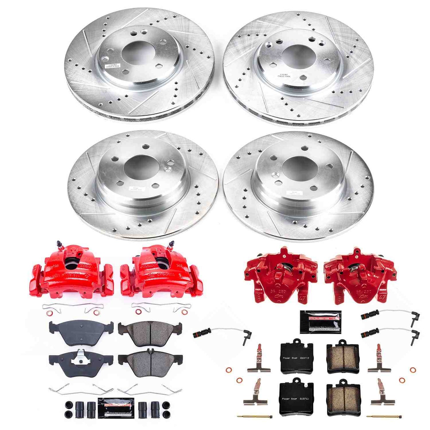 PowerStop Power Stop 00-03 Mercedes-Benz CLK430 Front & Rear Z23 Evolution Sport Brake Kit w/Calipers KC6700