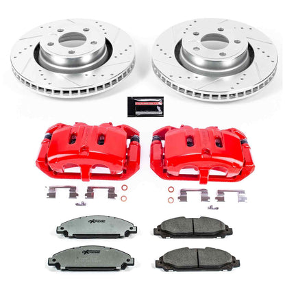PowerStop Power Stop 15-17 Ford Mustang Front Z26 Street Warrior Brake Kit w/Calipers KC6809-26