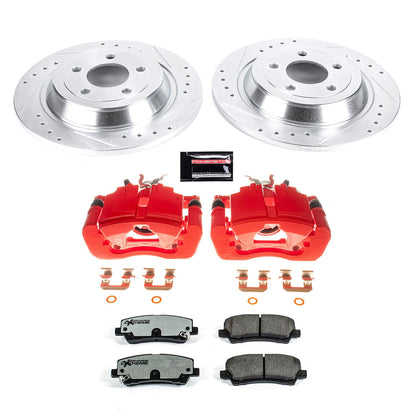Power Stop 15-19 Ford Mustang Rear Z26 Street Warrior Brake Kit w/Calipers KC6813-26