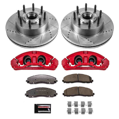 PowerStop Power Stop 13-16 Ford F-250 SuperDuty Front Z36 Truck & Tow Kit w/Calipers KC6821-36