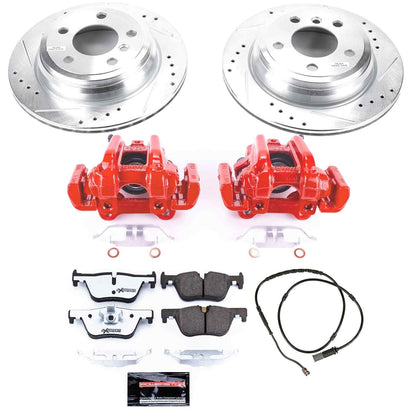 PowerStop Power Stop 13-18 BMW 320i xDrive Rear Z26 Street Warrior Brake Kit w/Calipers KC6852-26