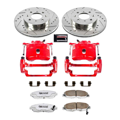 PowerStop Power Stop 01-05 Honda Civic Front Z26 Street Warrior Brake Kit w/Calipers KC690A-26