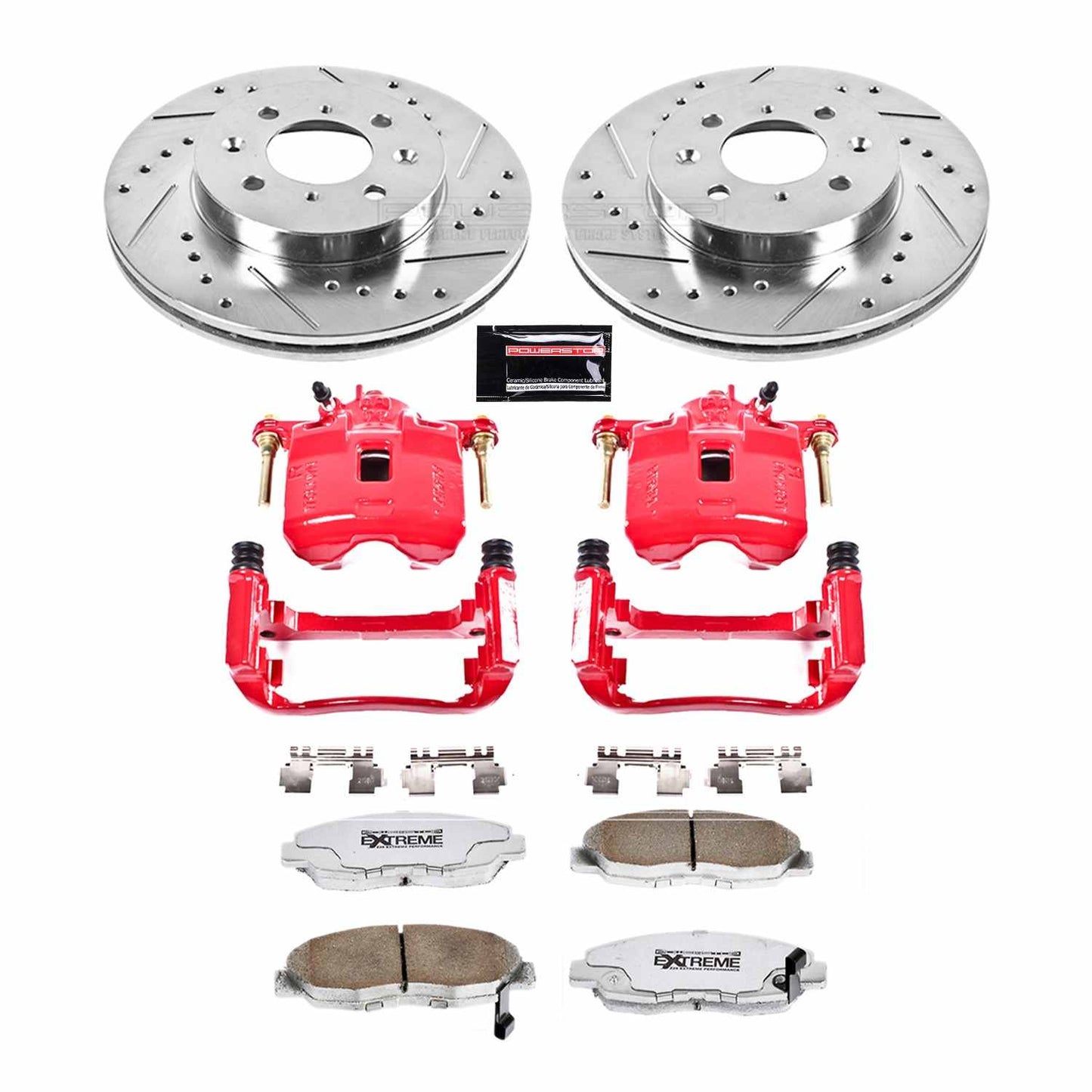 PowerStop Power Stop 94-01 Acura Integra Front Z26 Street Warrior Brake Kit w/Calipers KC692-26