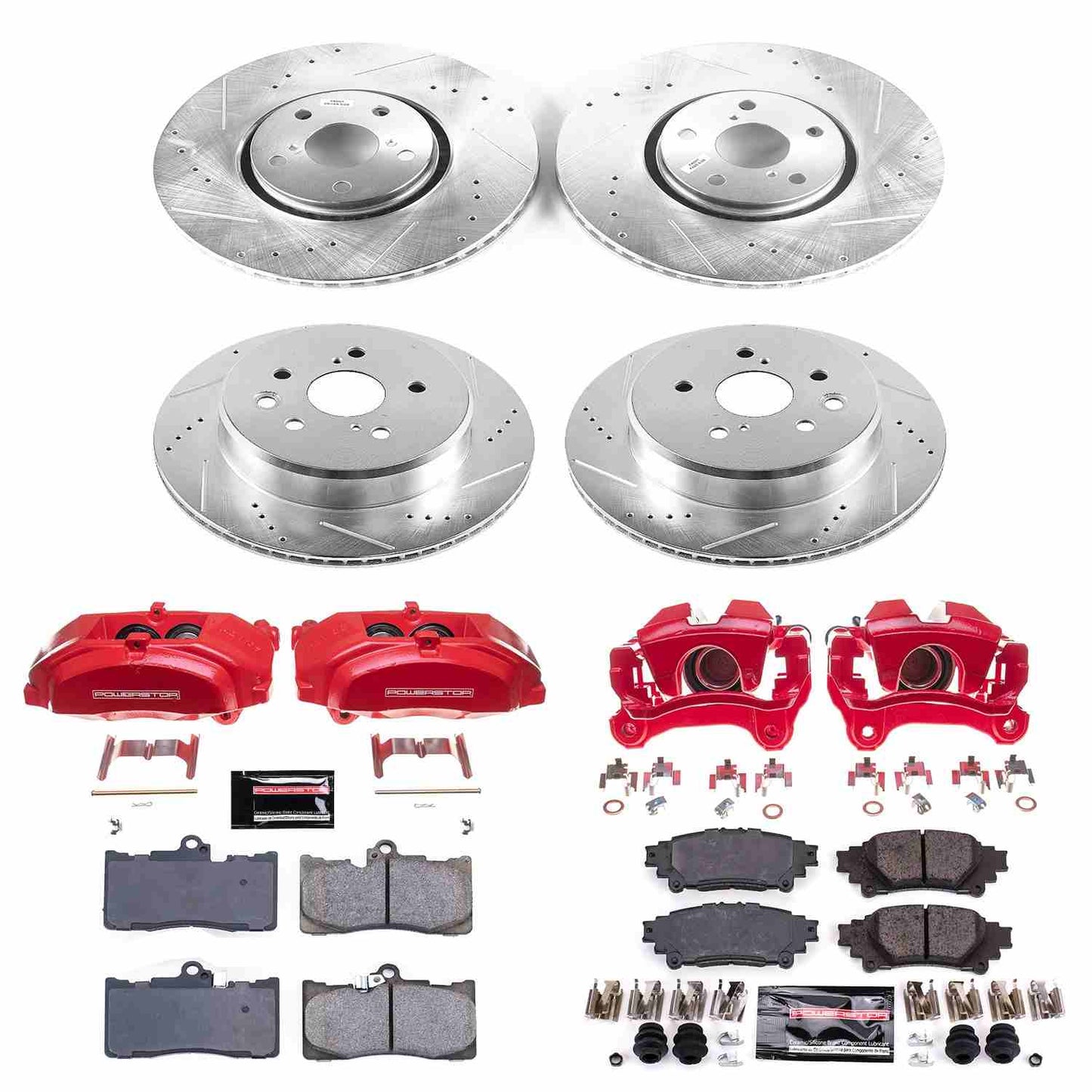PowerStop Power Stop 15-14 Lexus IS350 Z23 Evolution Kit w/ Calipers - Front and Rear KC6929