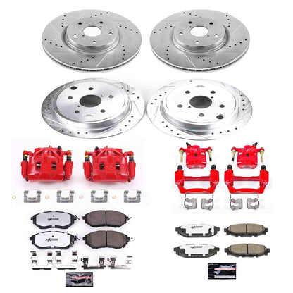 PowerStop Power Stop 15-19 Subaru WRX Z26 Street Kit w/ Calipers - Front and Rear KC6932-26