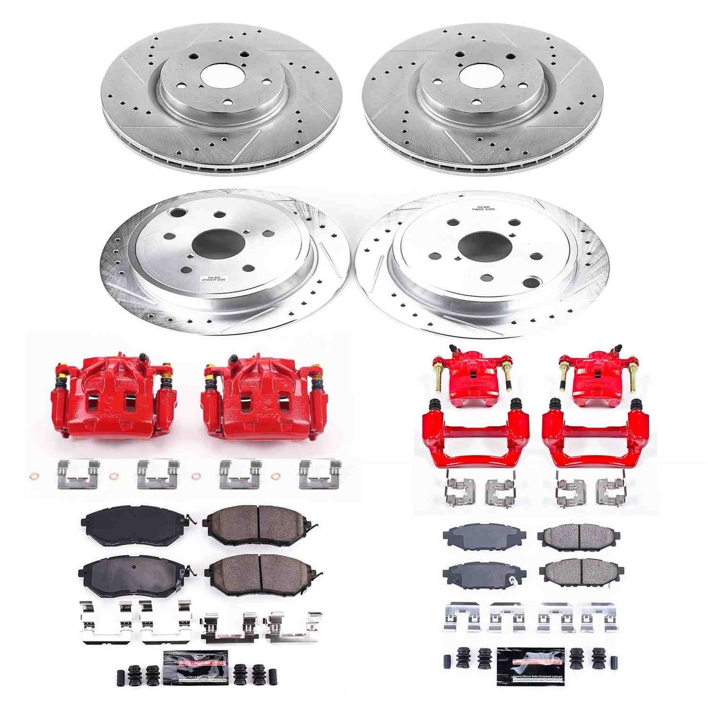 PowerStop Power Stop 15-19 Subaru WRX Z23 Evolution Kit w/ Calipers - Front and Rear KC6932