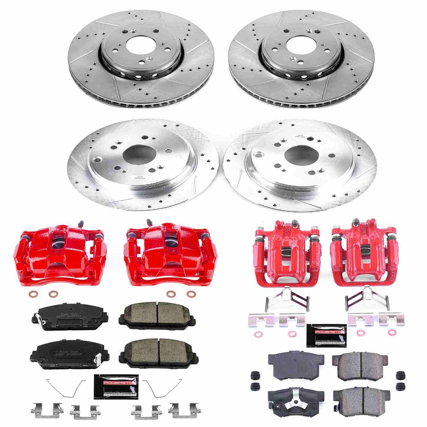 PowerStop Power Stop 13-18 Acura RDX Z23 Evolution Kit w/ Calipers - Front and Rear KC6939