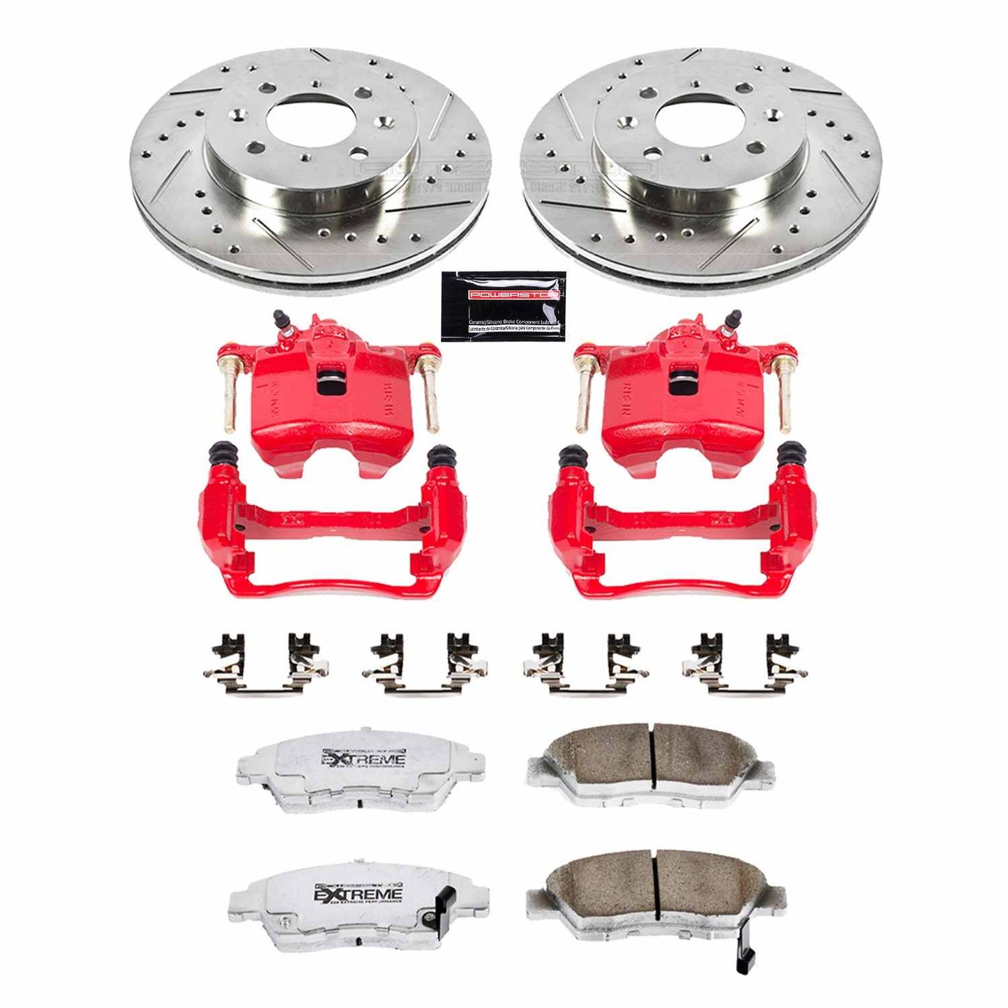 PowerStop Power Stop 93-95 Honda Civic Front Z26 Street Warrior Brake Kit w/Calipers KC694A-26