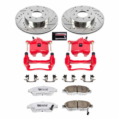 PowerStop Power Stop 93-95 Honda Civic Front Z26 Street Warrior Brake Kit w/Calipers KC694A-26