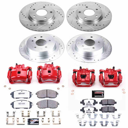 PowerStop Power Stop 17-18 Nissan Sentra Z26 Street Kit w/ Calipers - Front and Rear KC6960A-26