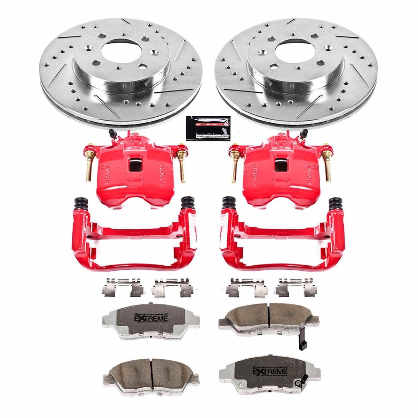 PowerStop Power Stop 03-05 Honda Civic Front Z26 Street Warrior Brake Kit w/Calipers KC696-26