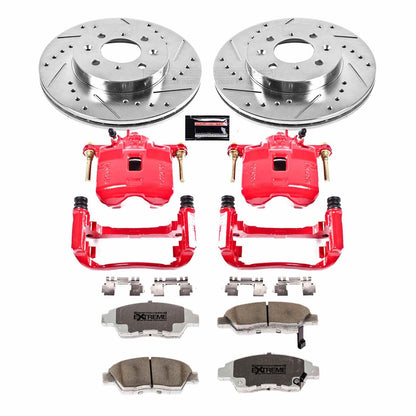 PowerStop Power Stop 03-05 Honda Civic Front Z26 Street Warrior Brake Kit w/Calipers KC696-26