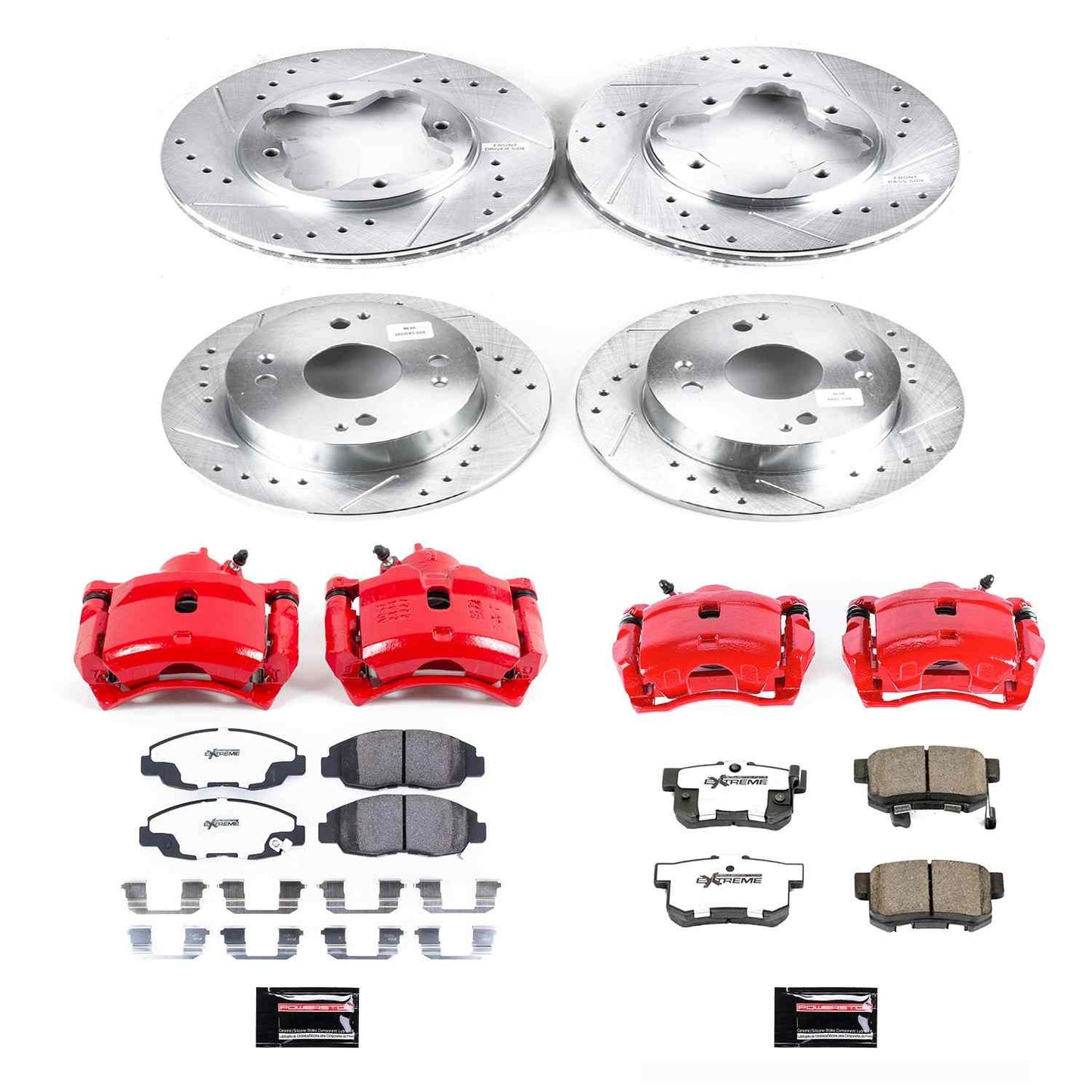 PowerStop Power Stop 91-97 Honda Accord Z26 Street Kit w/ Calipers - Front and Rear KC698-26
