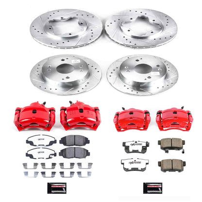 PowerStop Power Stop 91-97 Honda Accord Z26 Street Kit w/ Calipers - Front and Rear KC698-26