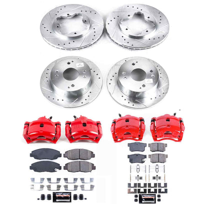 PowerStop Power Stop 91-97 Honda Accord Z23 Evolution Kit w/ Calipers - Front and Rear KC698