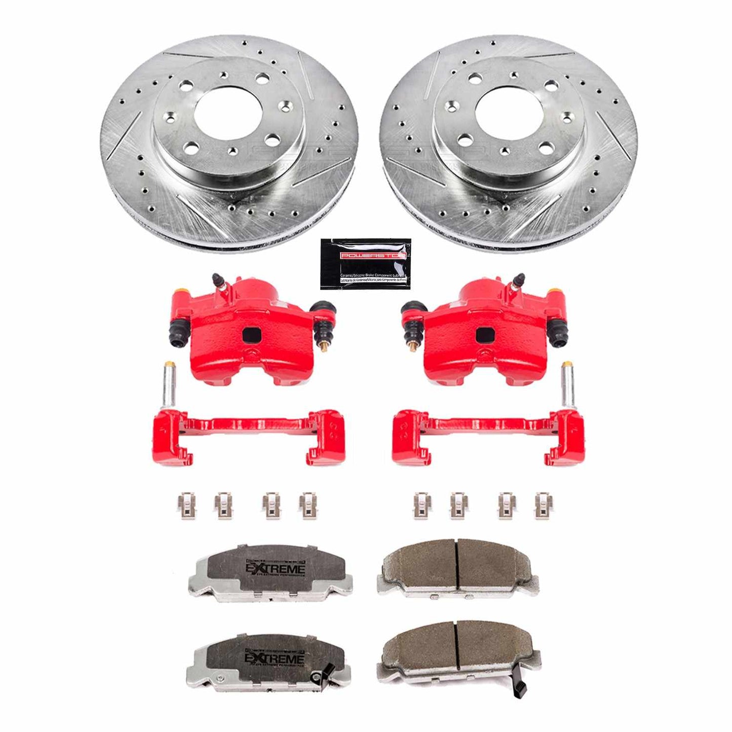 PowerStop Power Stop 90-00 Honda Civic Front Z26 Street Warrior Brake Kit w/Calipers KC699-26