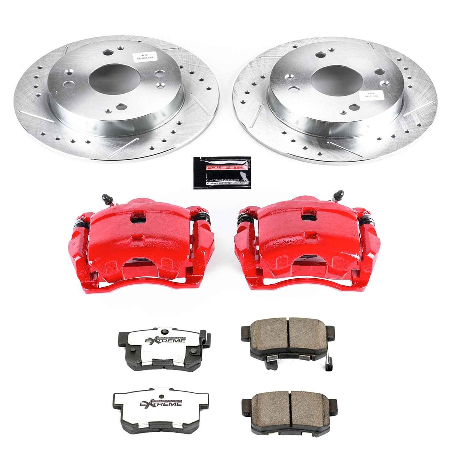 PowerStop Power Stop 91-97 Honda Accord Rear Z26 Street Warrior Brake Kit w/Calipers KC701-26