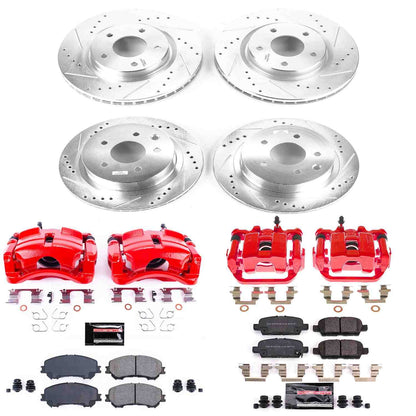 PowerStop Power Stop 14-19 Nissan Rogue Z23 Evolution Kit w/ Calipers - Front and Rear KC7035A